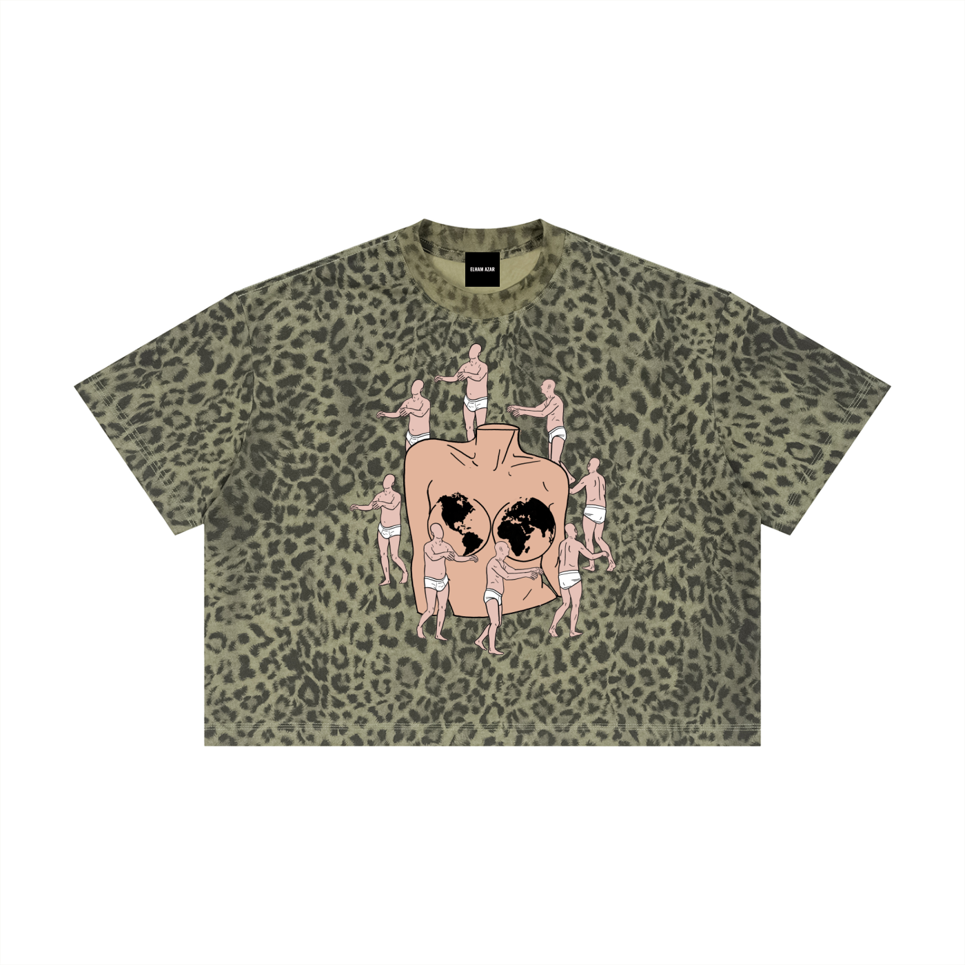 Unisex Leopard Print Boxy T-Shirt
