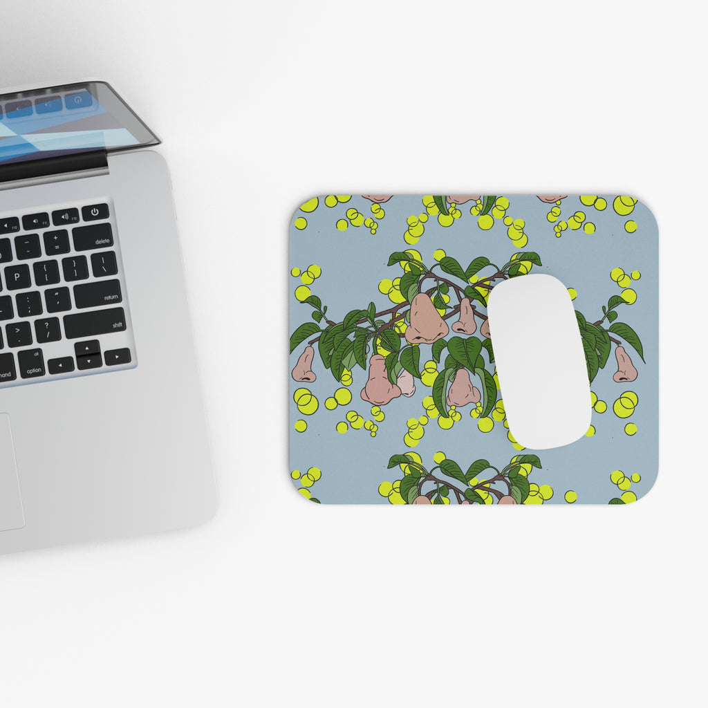 Whimsical Nose Plant Pattern Mouse Pad