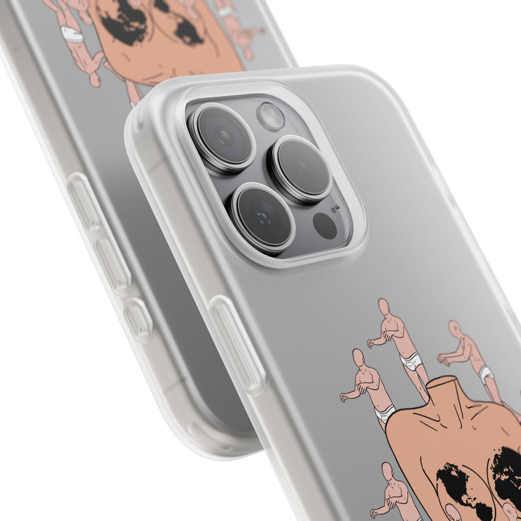 Phone Case — Surreal World Butt Crew Illustration Clear Flexi Case