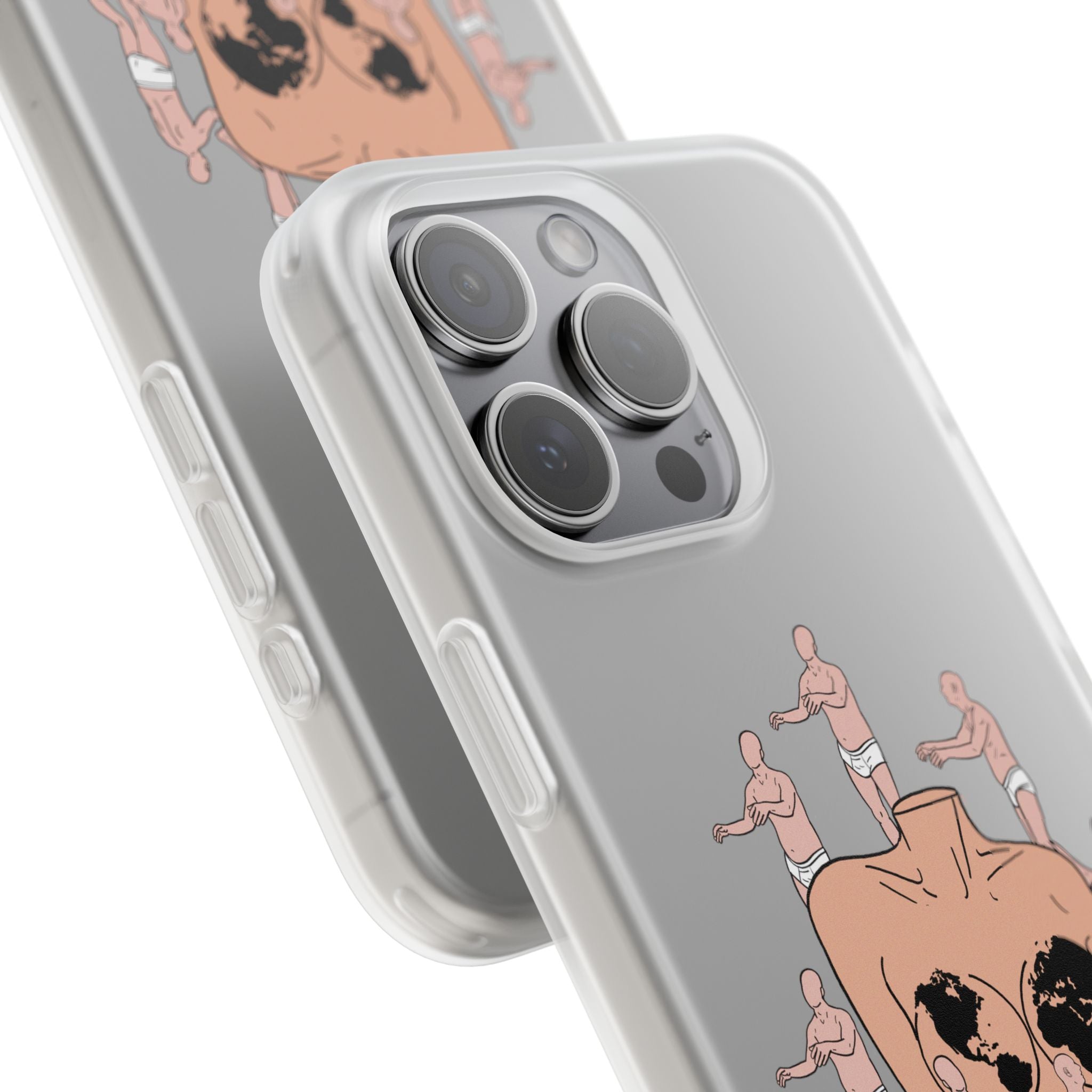 Phone Case — Surreal World Butt Crew Illustration Clear Flexi Case