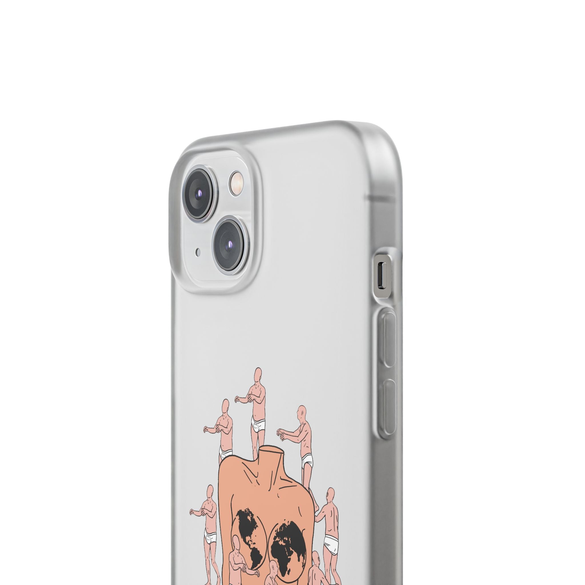 Phone Case — Surreal World Butt Crew Illustration Clear Flexi Case