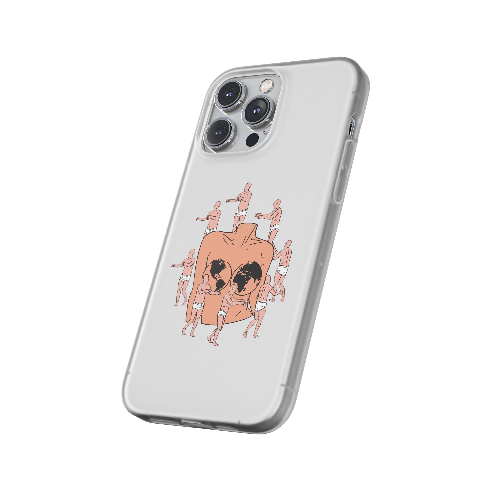 Phone Case — Surreal World Butt Crew Illustration Clear Flexi Case