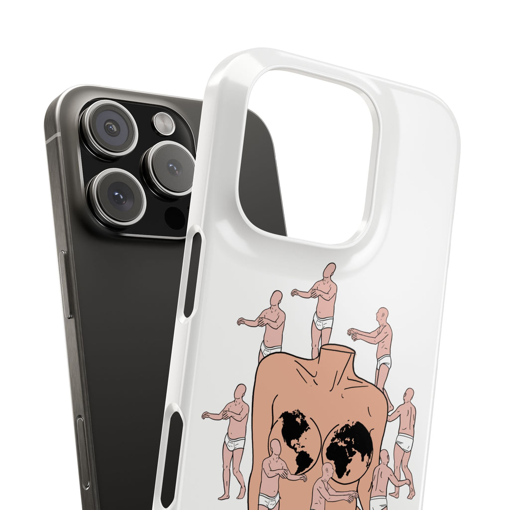 Phone Case - Vintage Surreal 'Worlds on a Heart' Illustration