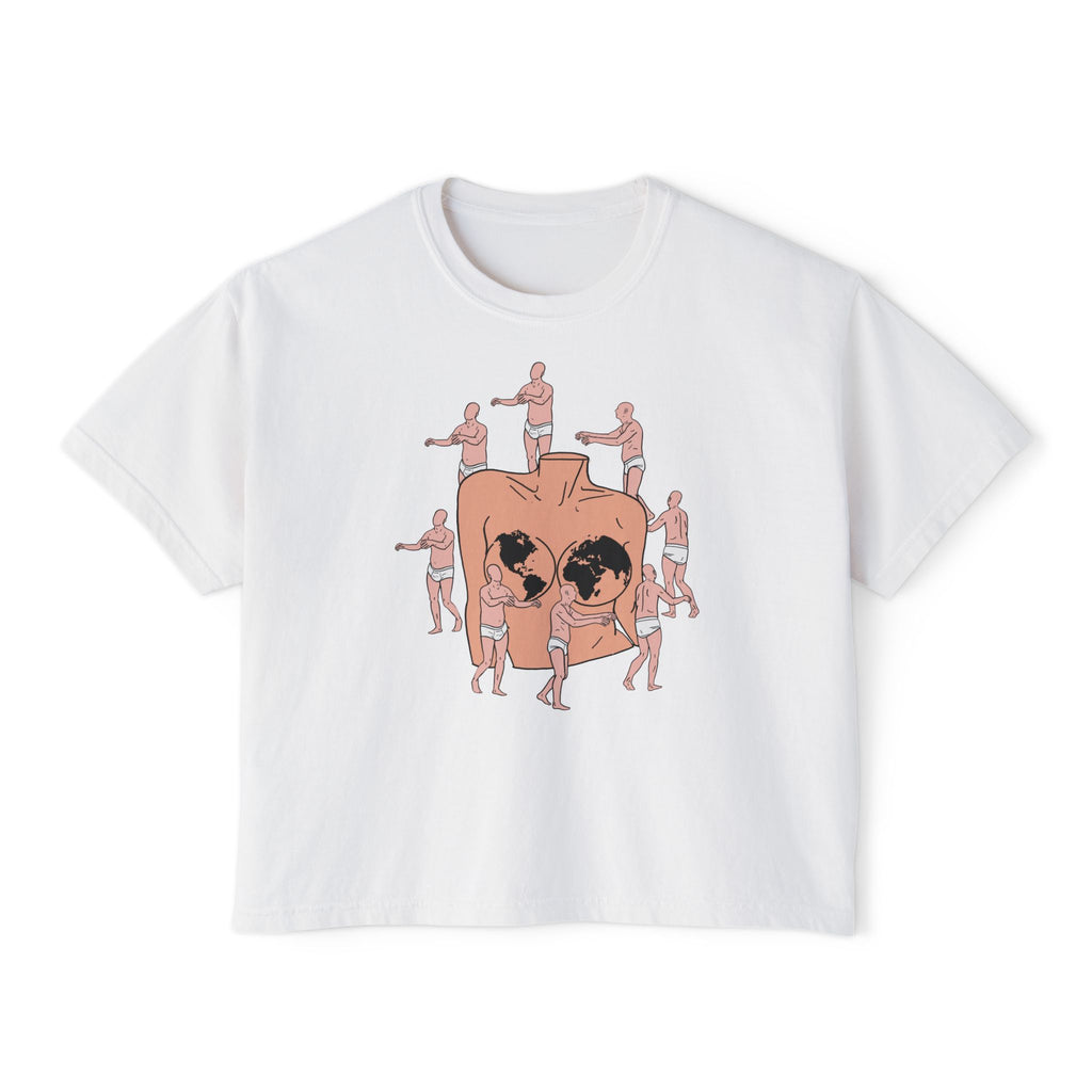 Women's Boxy Tee — Surreal Mother Earth Art Tee