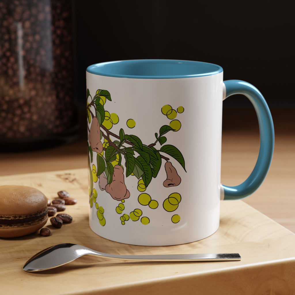 Pear Blossom- Accent Coffee Mug – Artistic Blue Night Swim Design
