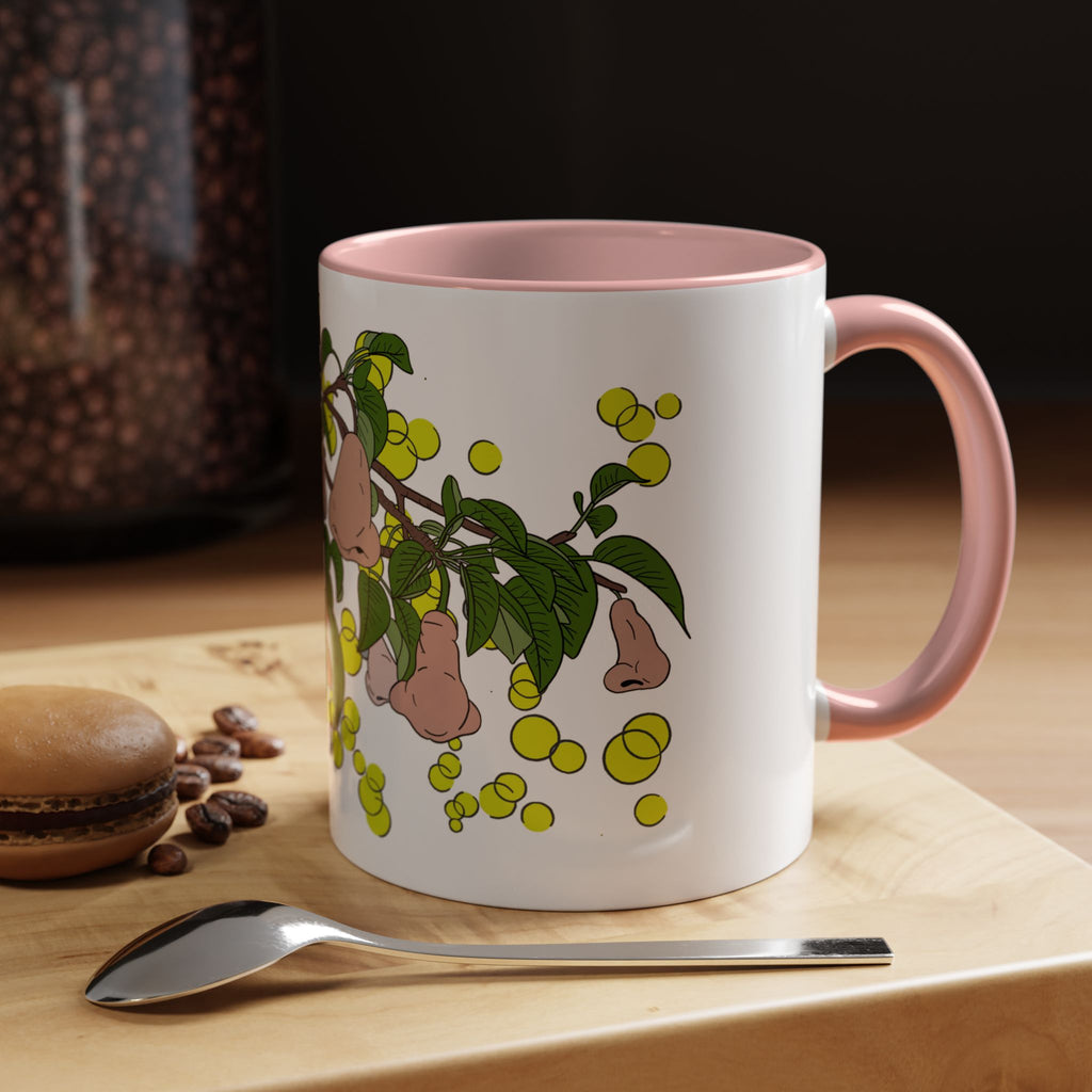 Pear Blossom- Accent Coffee Mug – Artistic Blue Night Swim Design
