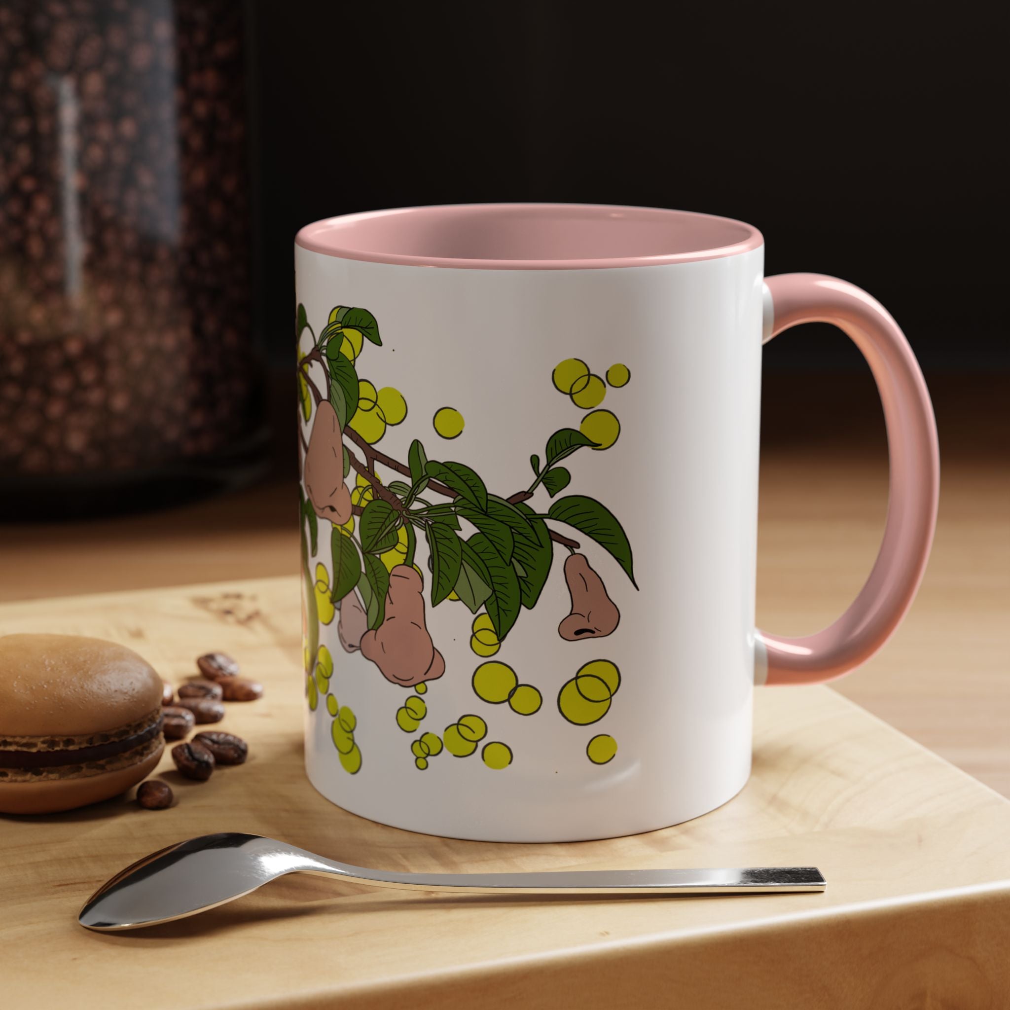 Pear Blossom- Accent Coffee Mug – Artistic Blue Night Swim Design