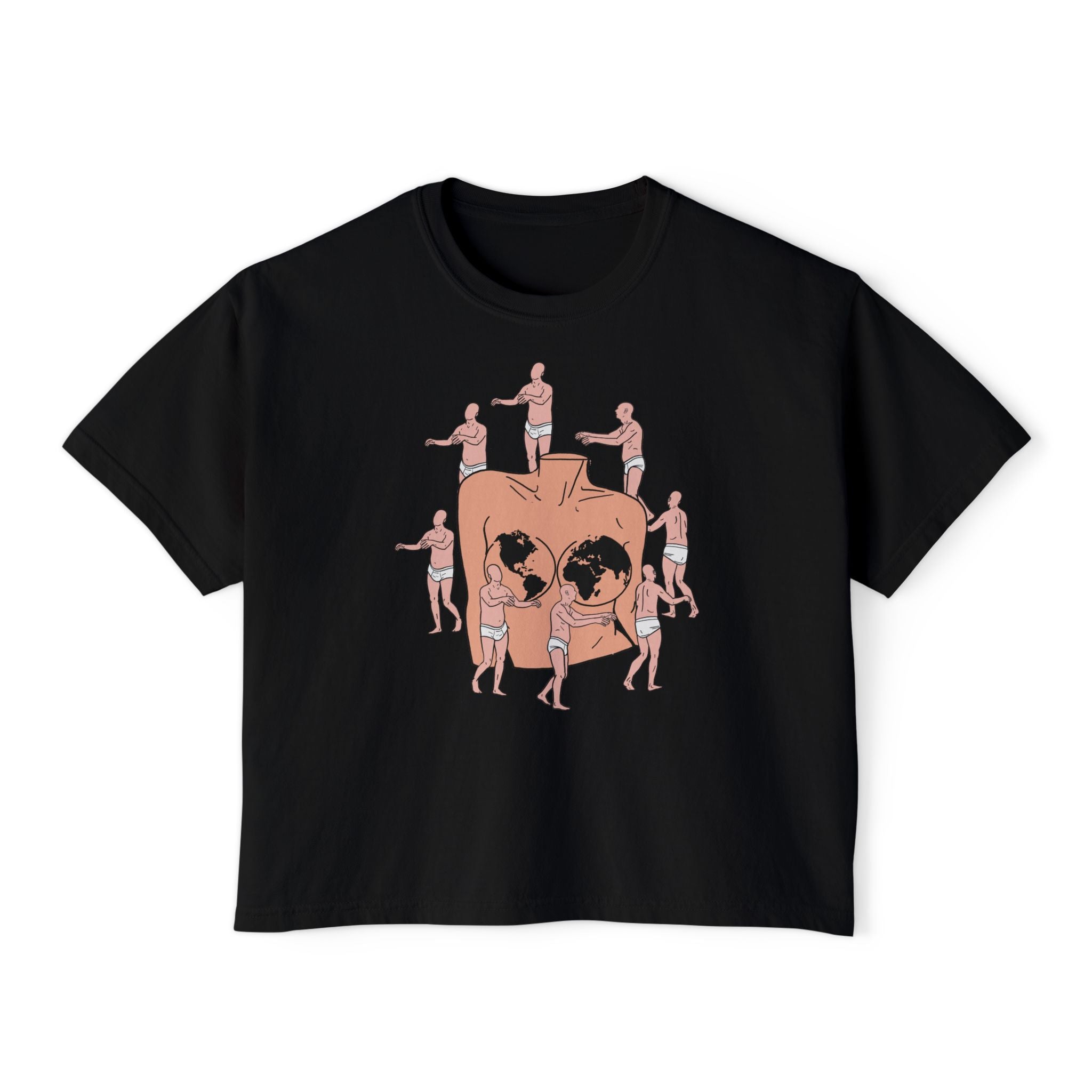 Women's Boxy Tee — Surreal Mother Earth Art Tee