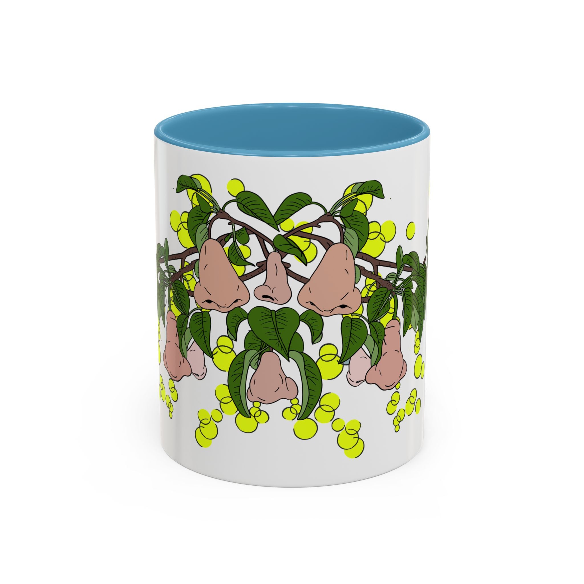 Pear Blossom- Accent Coffee Mug – Artistic Blue Night Swim Design