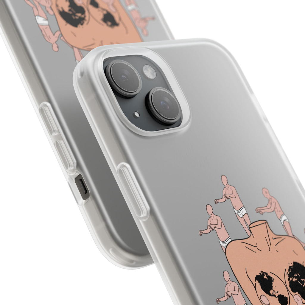 Phone Case — Surreal World Butt Crew Illustration Clear Flexi Case