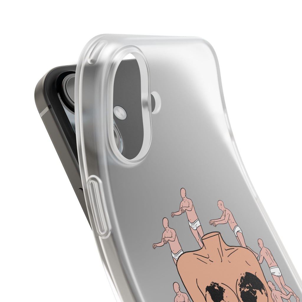 Phone Case — Surreal World Butt Crew Illustration Clear Flexi Case
