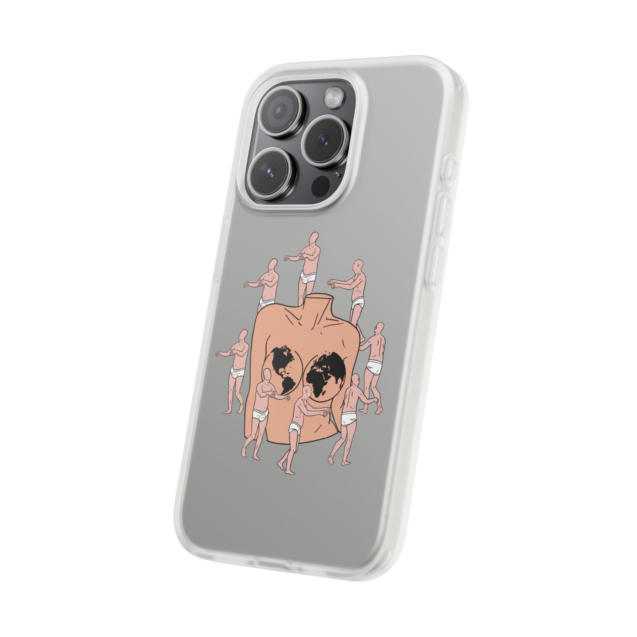 Phone Case — Surreal World Butt Crew Illustration Clear Flexi Case