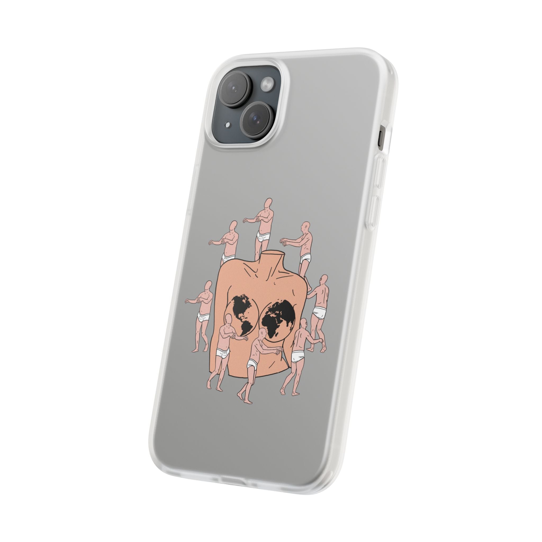 Phone Case — Surreal World Butt Crew Illustration Clear Flexi Case