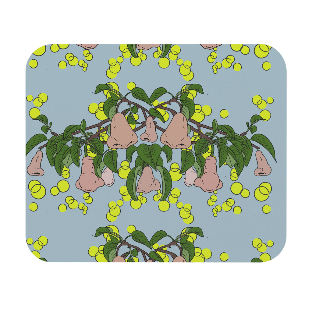 Whimsical Nose Plant Pattern Mouse Pad