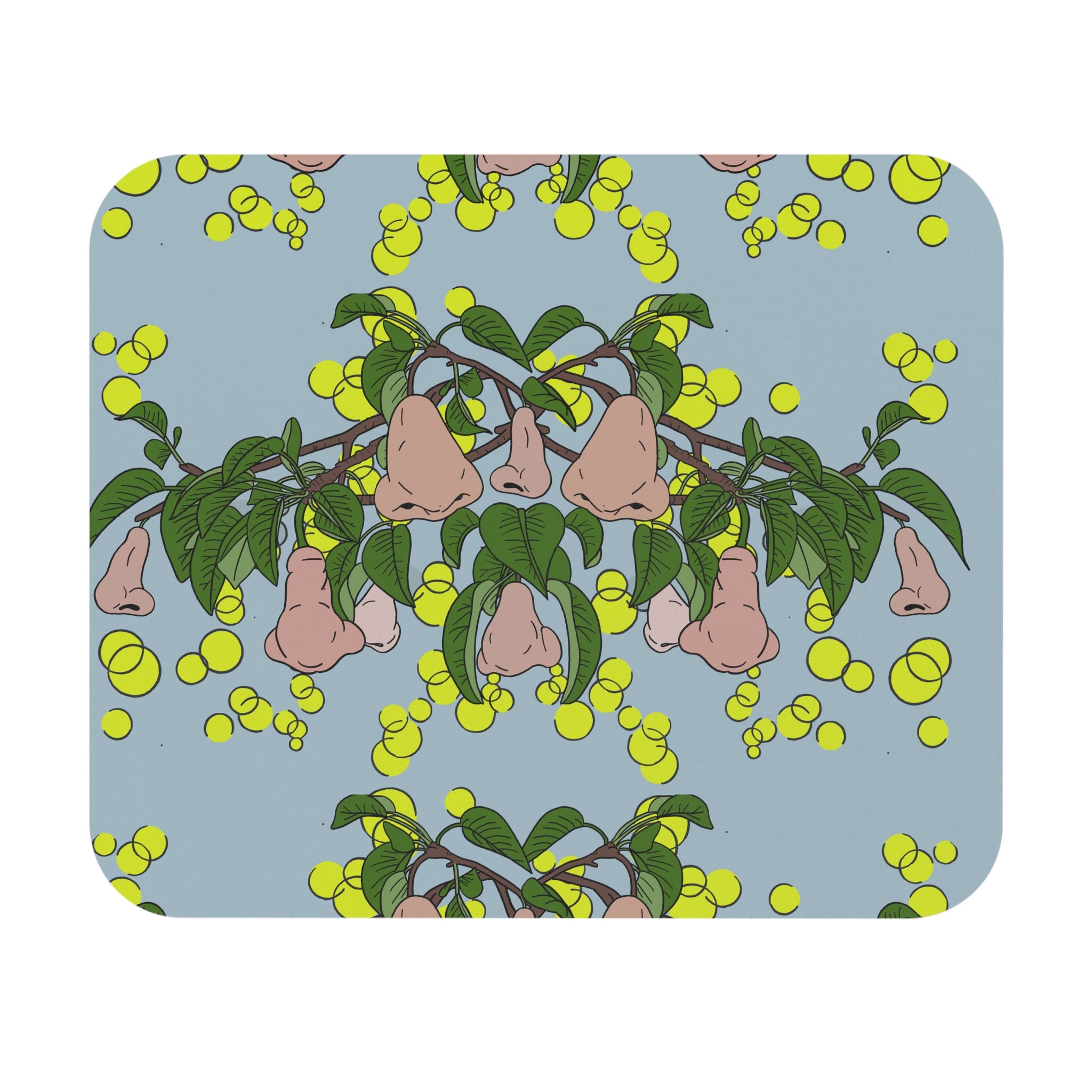 Whimsical Nose Plant Pattern Mouse Pad