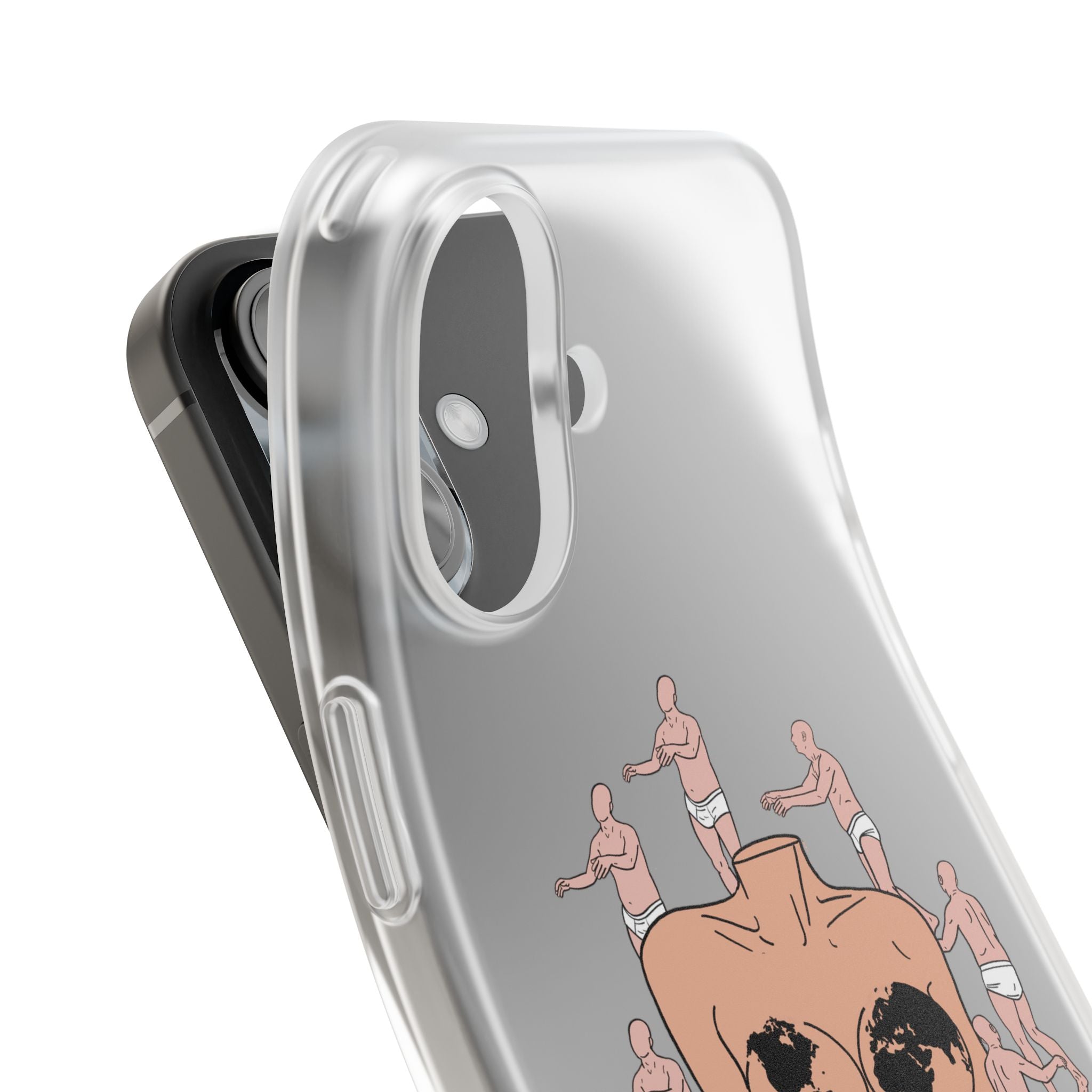 Phone Case — Surreal World Butt Crew Illustration Clear Flexi Case
