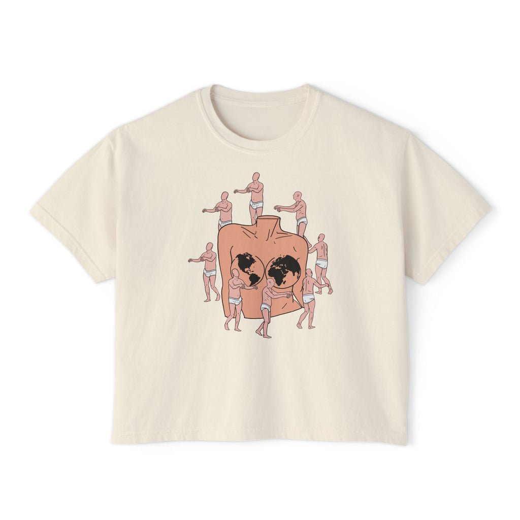Women's Boxy Tee — Surreal Mother Earth Art Tee