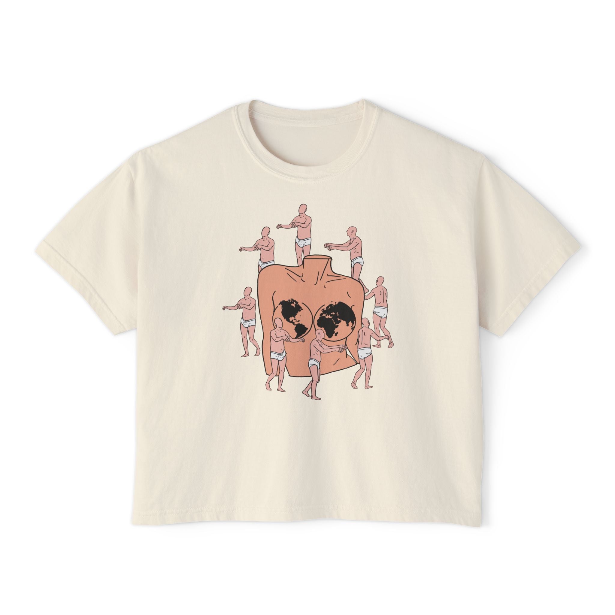 Women's Boxy Tee — Surreal Mother Earth Art Tee
