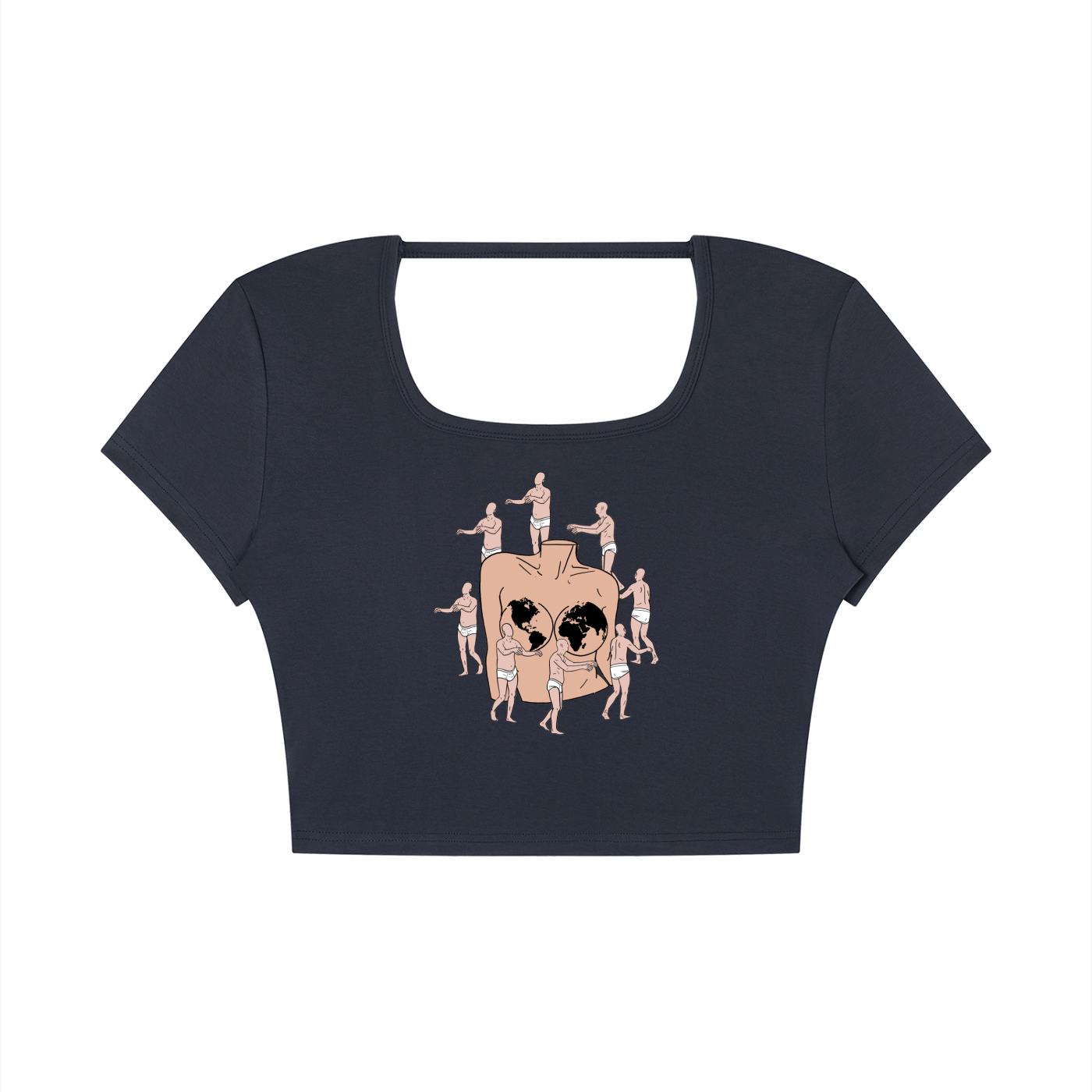 Women's Square Neck Crop T-Shirt