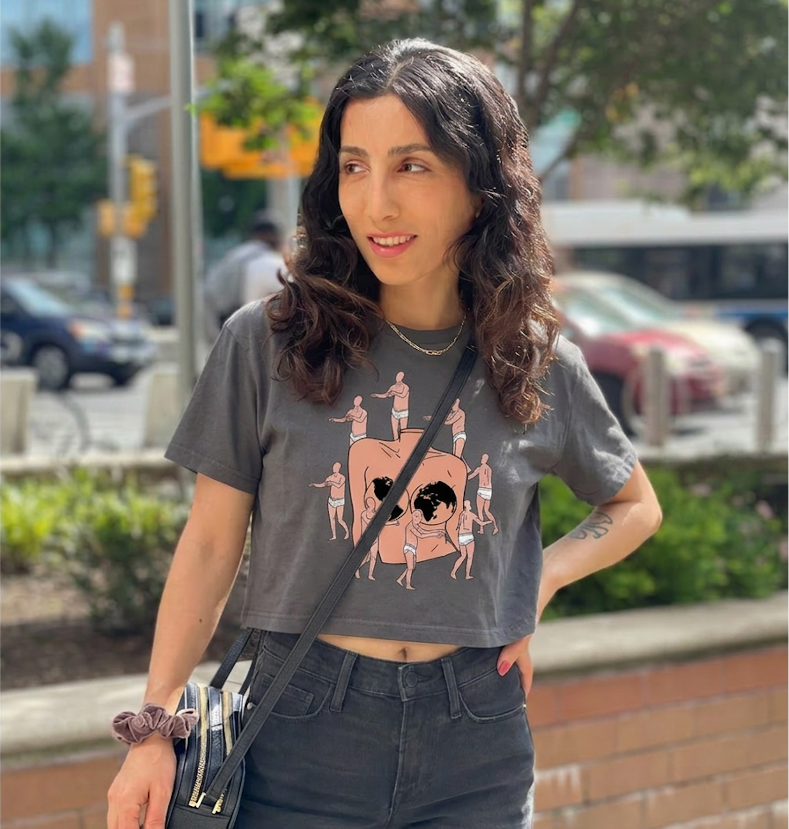Women's Boxy Tee — Surreal Mother Earth Art Tee