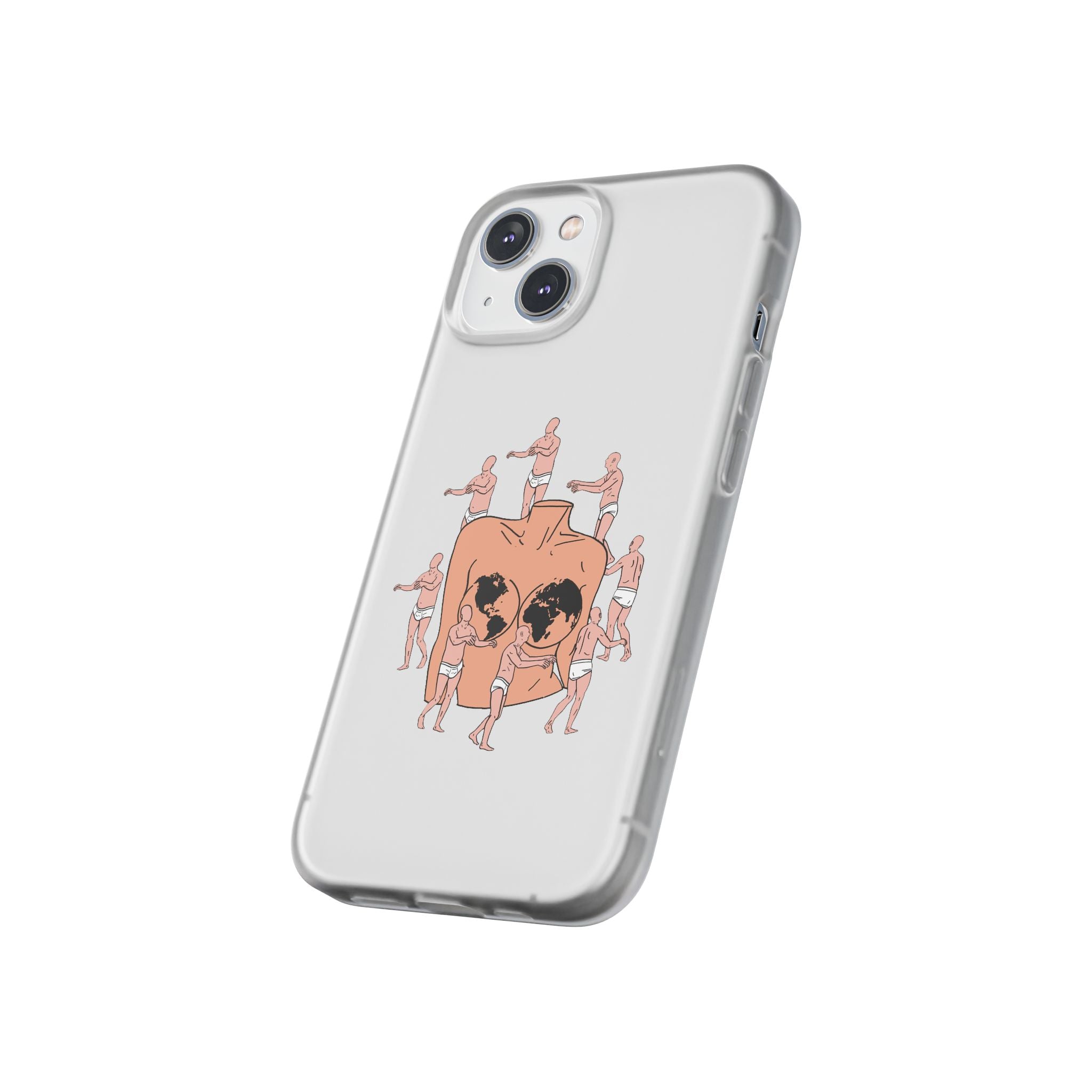 Phone Case — Surreal World Butt Crew Illustration Clear Flexi Case