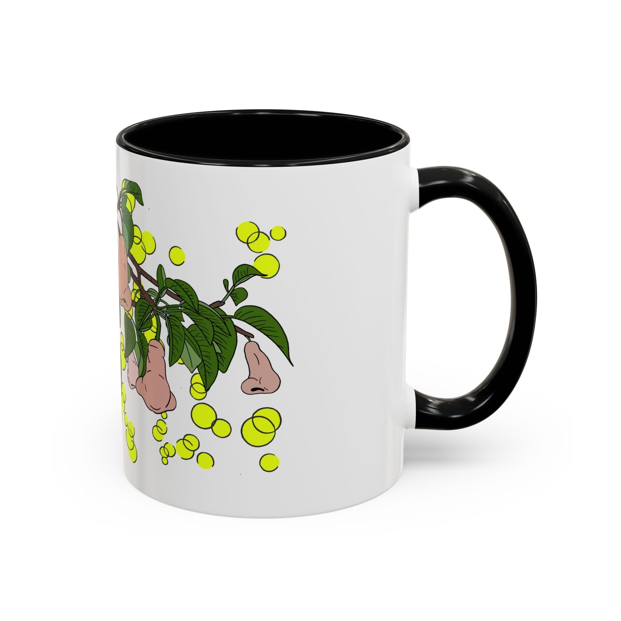Pear Blossom- Accent Coffee Mug – Artistic Blue Night Swim Design