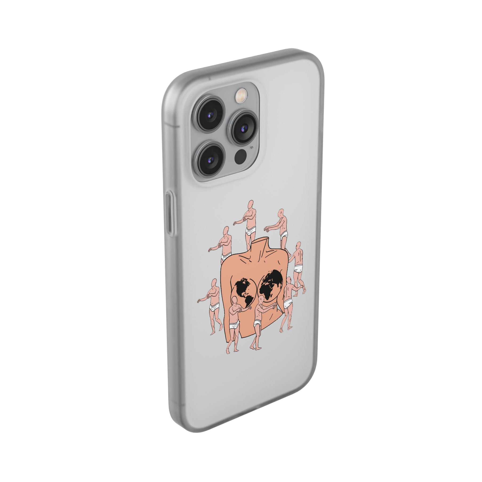 Phone Case — Surreal World Butt Crew Illustration Clear Flexi Case