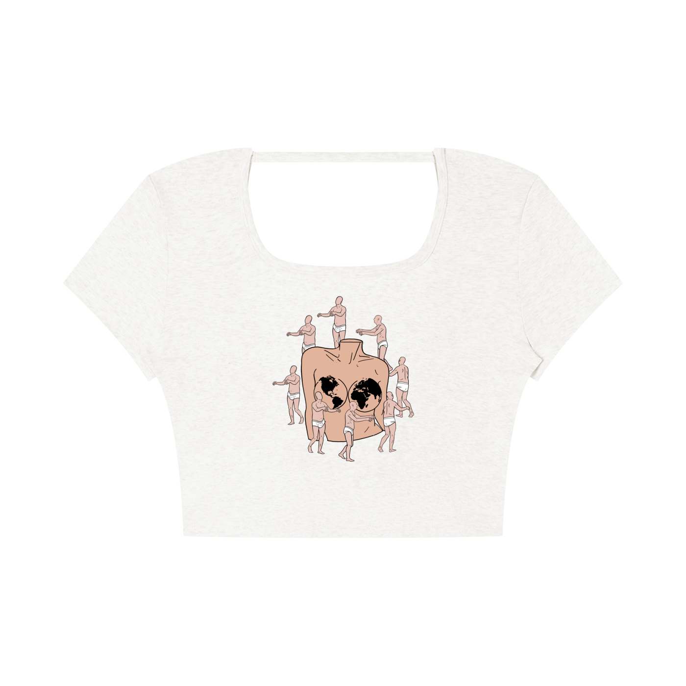 Women's Square Neck Crop T-Shirt