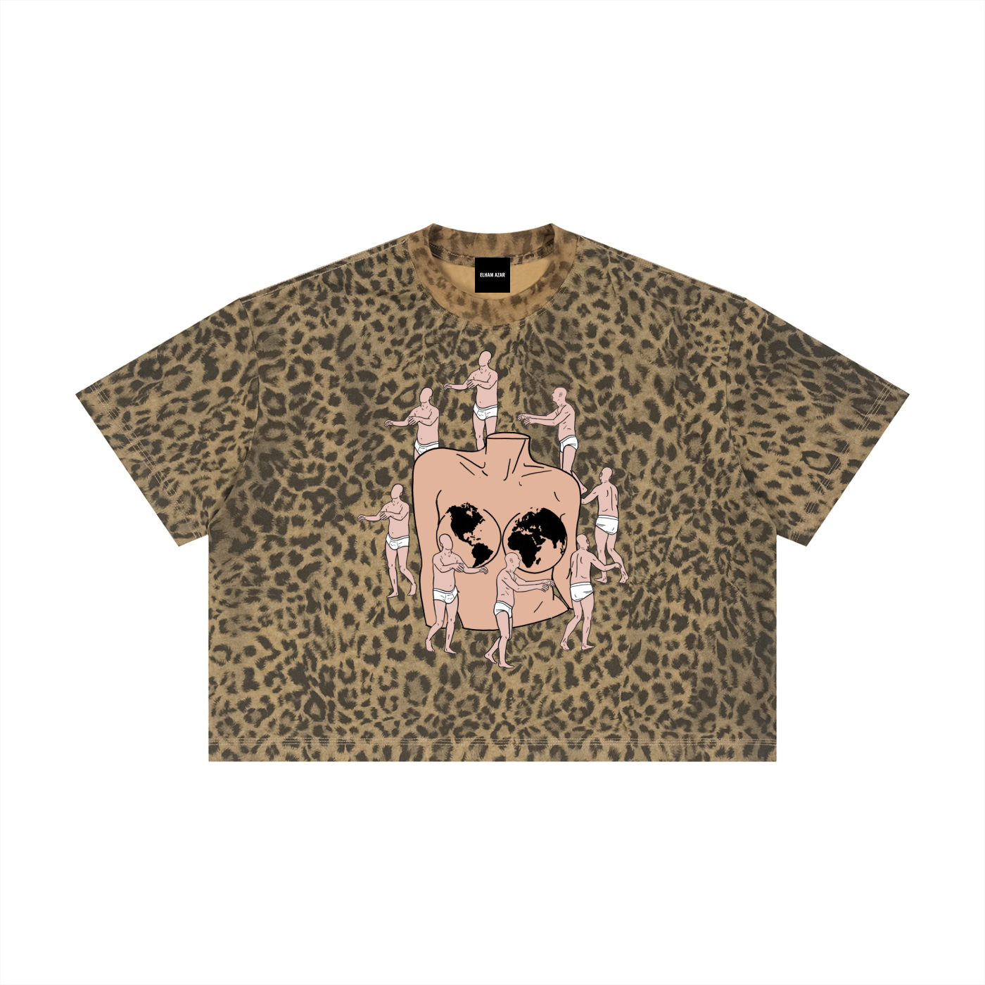 Unisex Leopard Print Boxy T-Shirt
