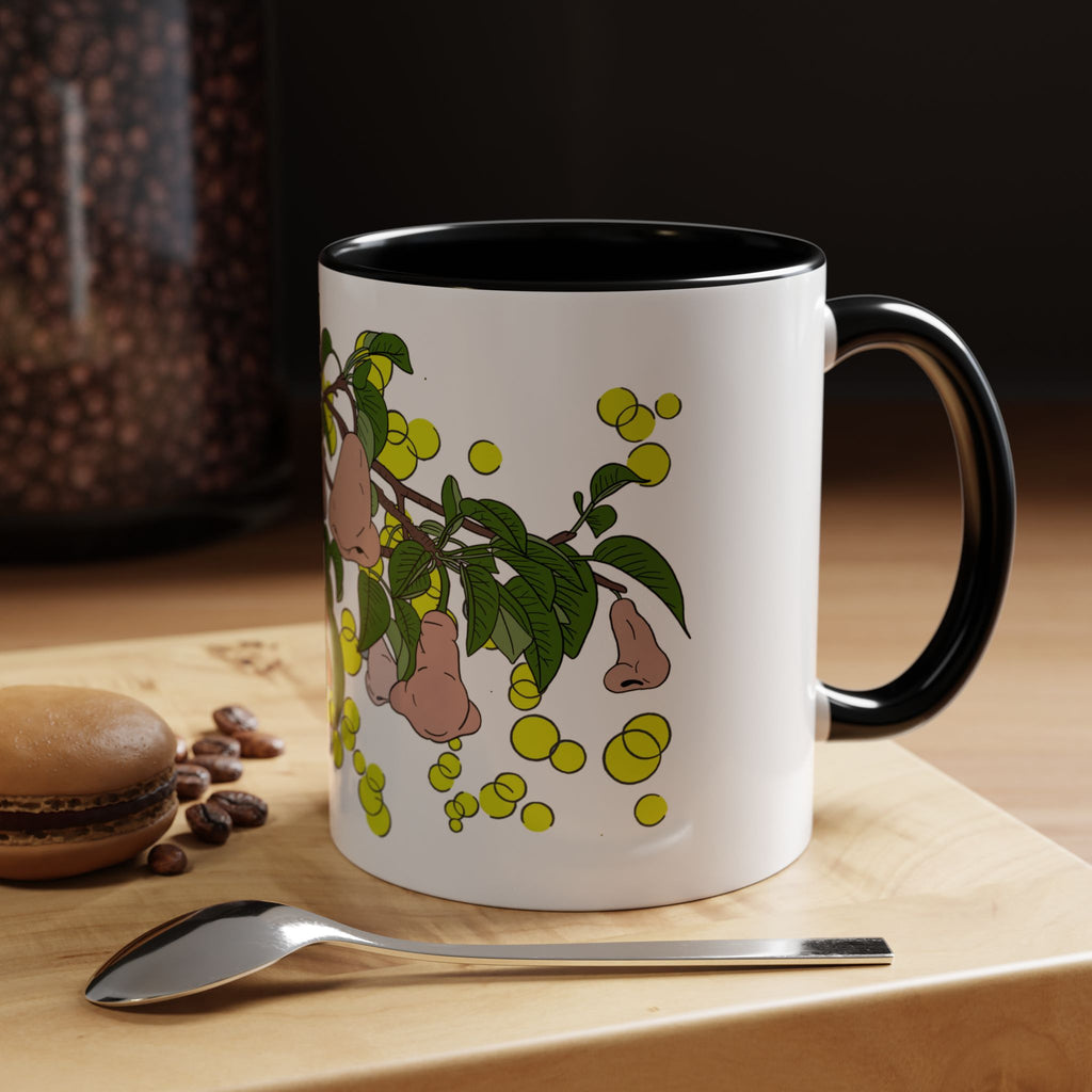 Pear Blossom- Accent Coffee Mug – Artistic Blue Night Swim Design
