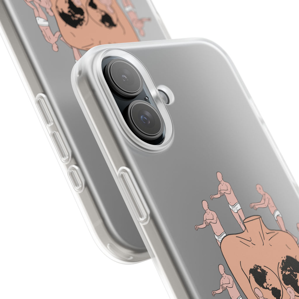 Phone Case — Surreal World Butt Crew Illustration Clear Flexi Case