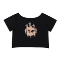 Off-Shoulder Rolled Hem Cotton T-Shirt