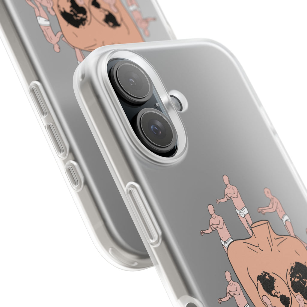 Phone Case — Surreal World Butt Crew Illustration Clear Flexi Case