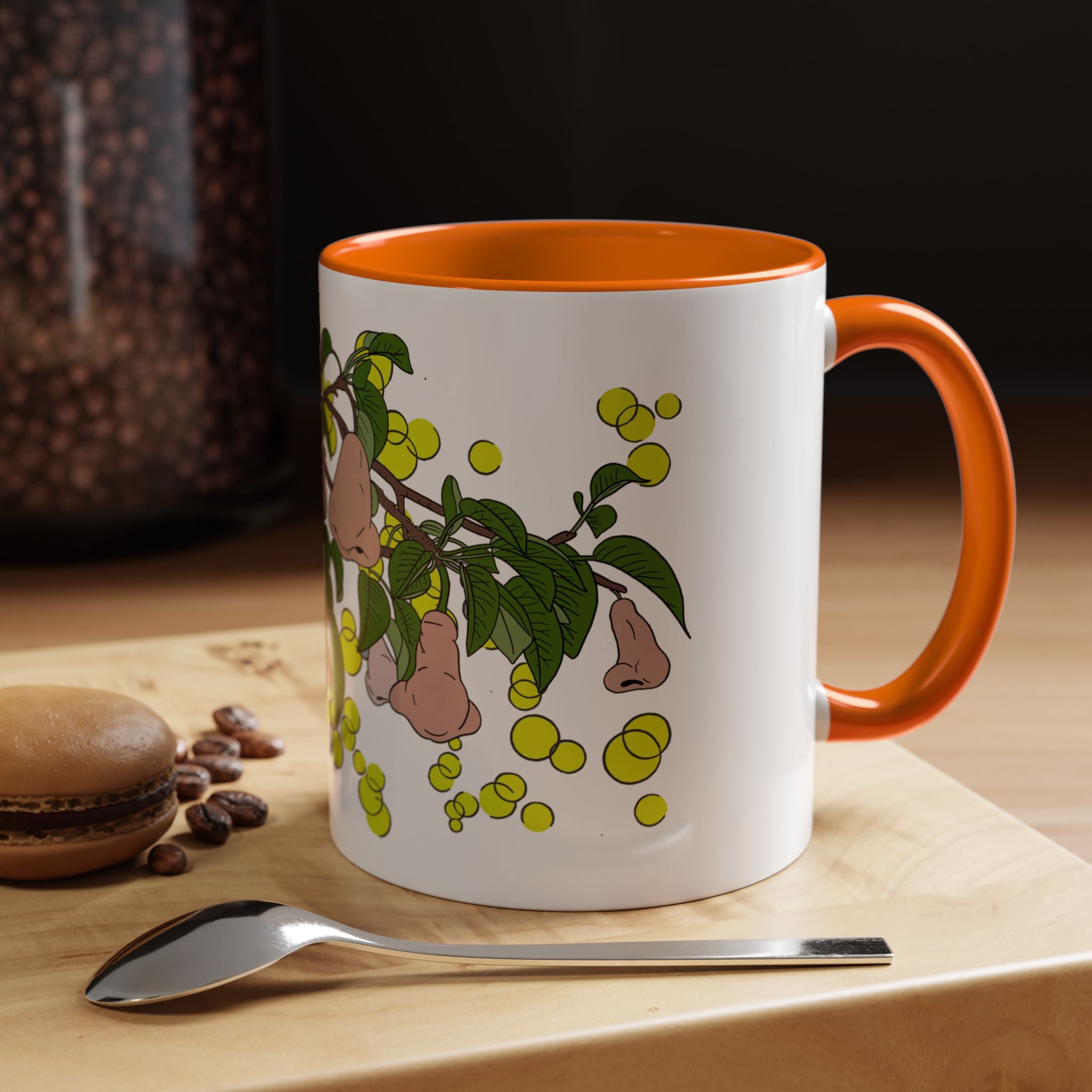 Pear Blossom- Accent Coffee Mug – Artistic Blue Night Swim Design