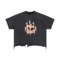 Vintage Wash Boxy Distressed Hem T-Shirt