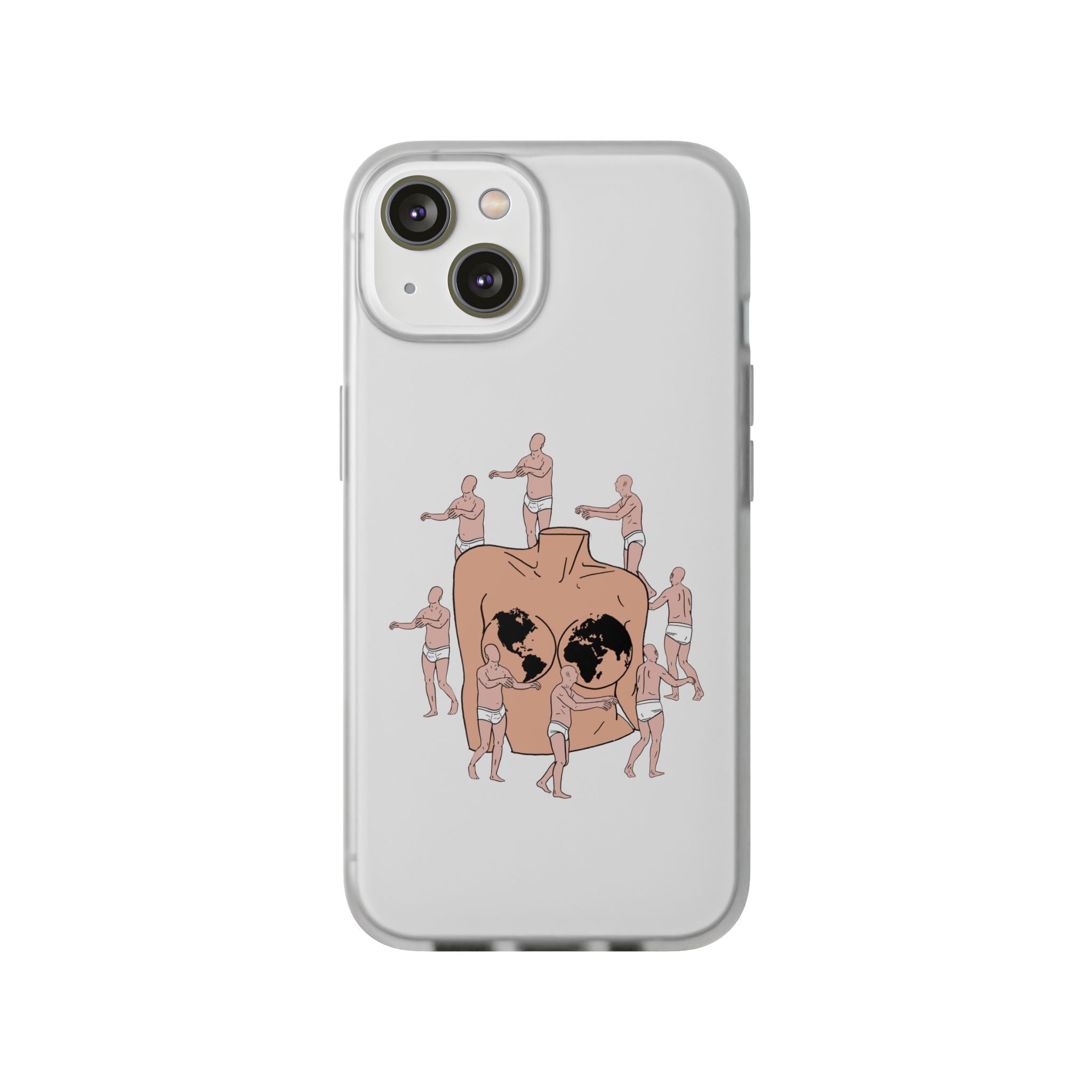 Phone Case — Surreal World Butt Crew Illustration Clear Flexi Case