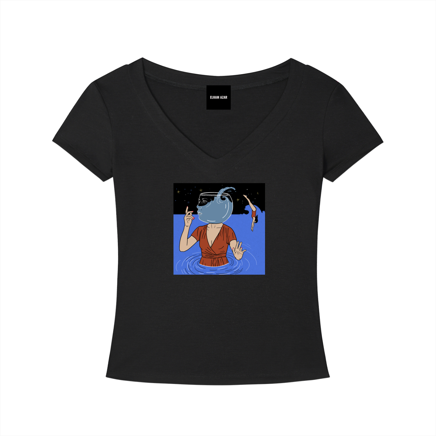 Tencel Slim Fit V-Neck T-Shirt