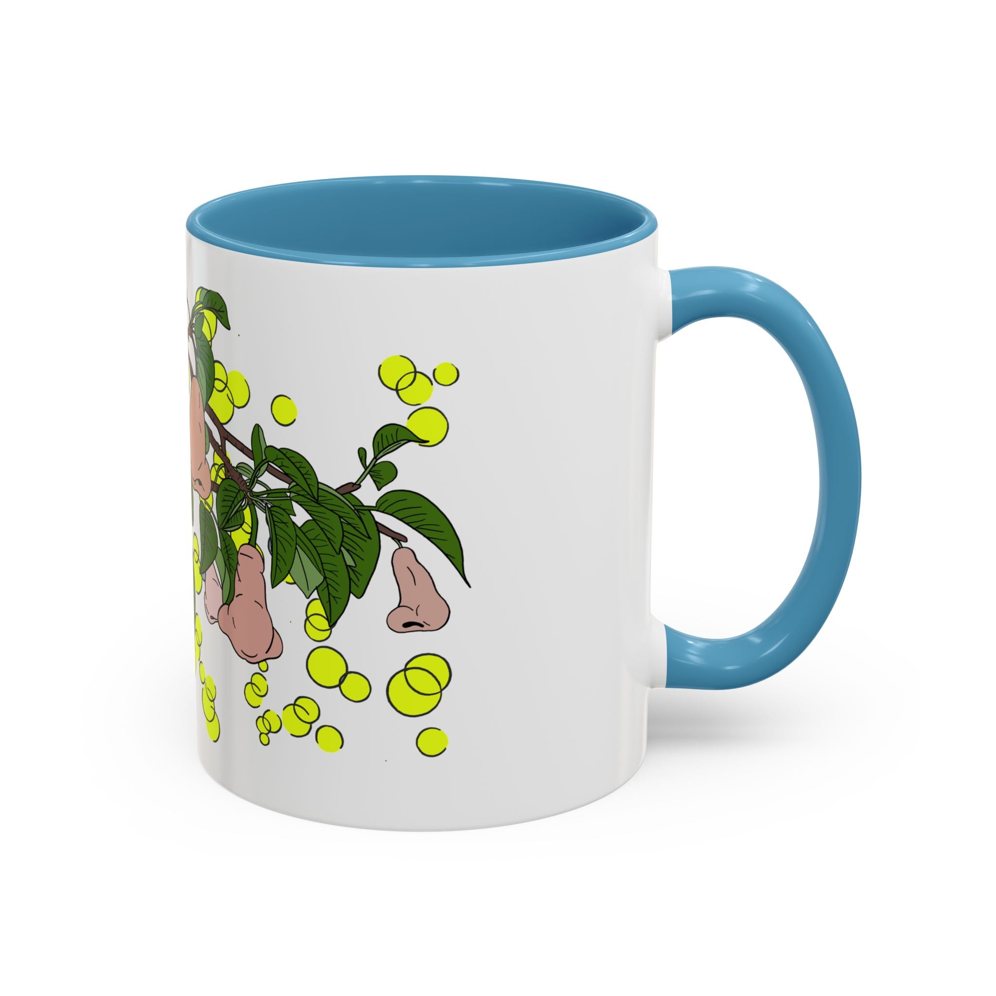 Pear Blossom- Accent Coffee Mug – Artistic Blue Night Swim Design