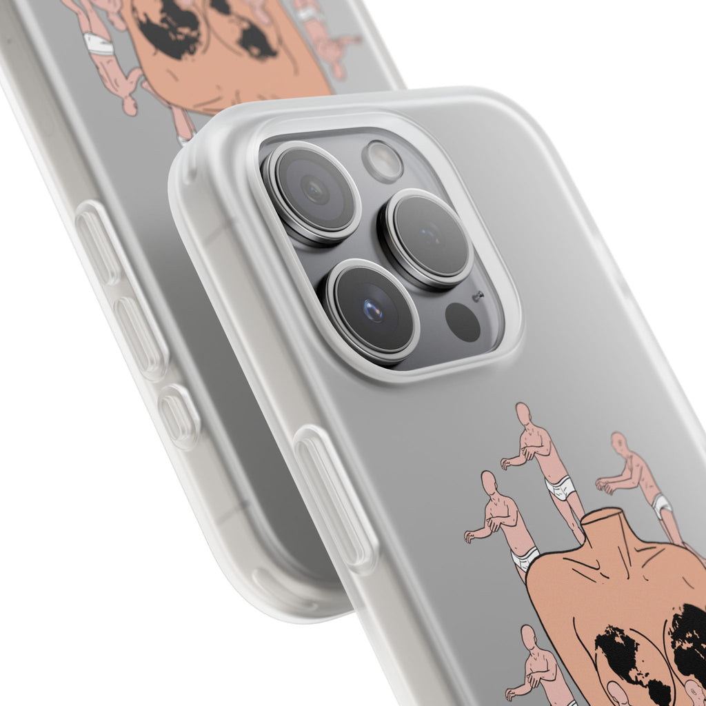 Phone Case — Surreal World Butt Crew Illustration Clear Flexi Case