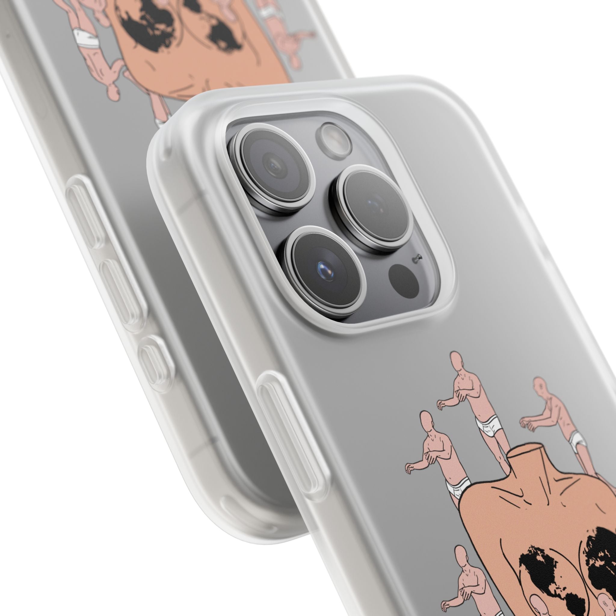 Phone Case — Surreal World Butt Crew Illustration Clear Flexi Case