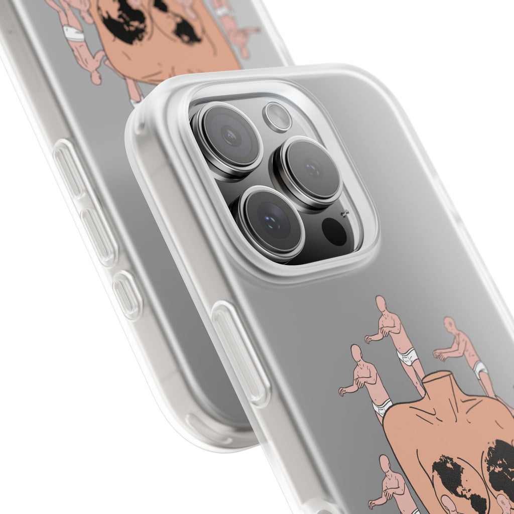 Phone Case — Surreal World Butt Crew Illustration Clear Flexi Case