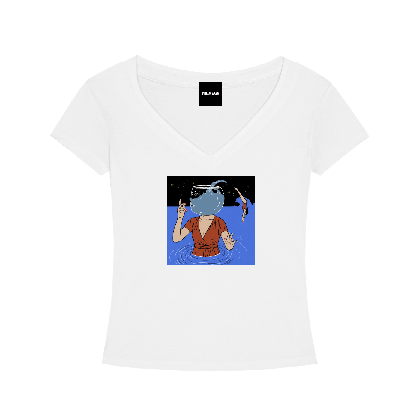 Tencel Slim Fit V-Neck T-Shirt