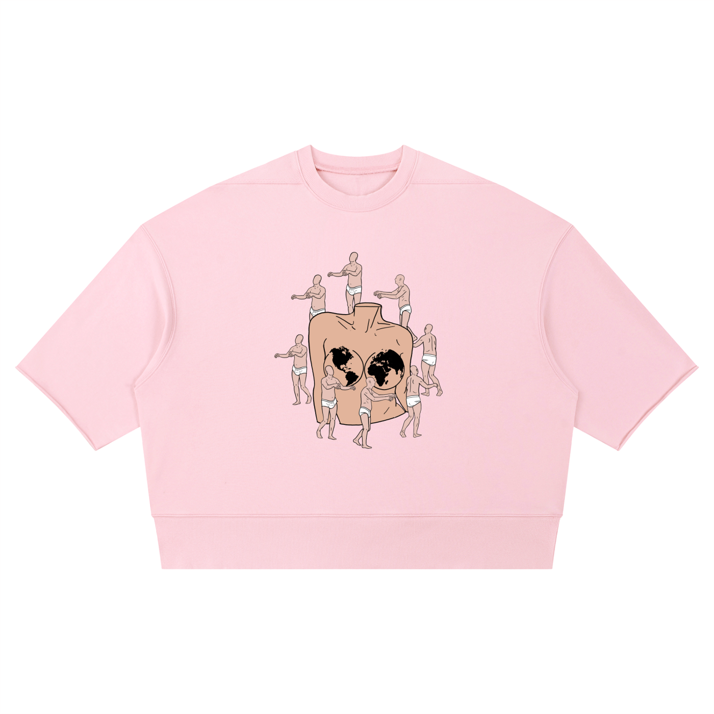 Unisex Mineral Wash Boxy Raw Edge T-Shirt