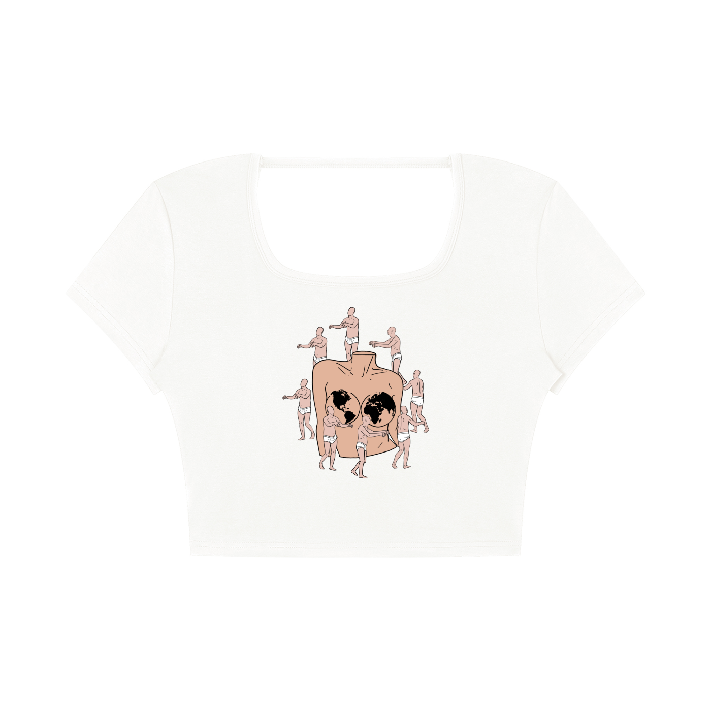 Women's Square Neck Crop T-Shirt