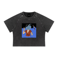Women's Mineral Wash Raglan Crop T-Shirt