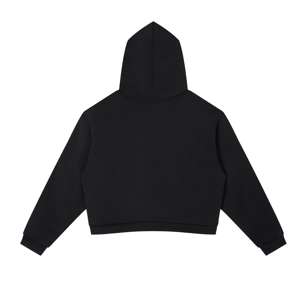 Contrast Side Stripe Cropped Hoodie