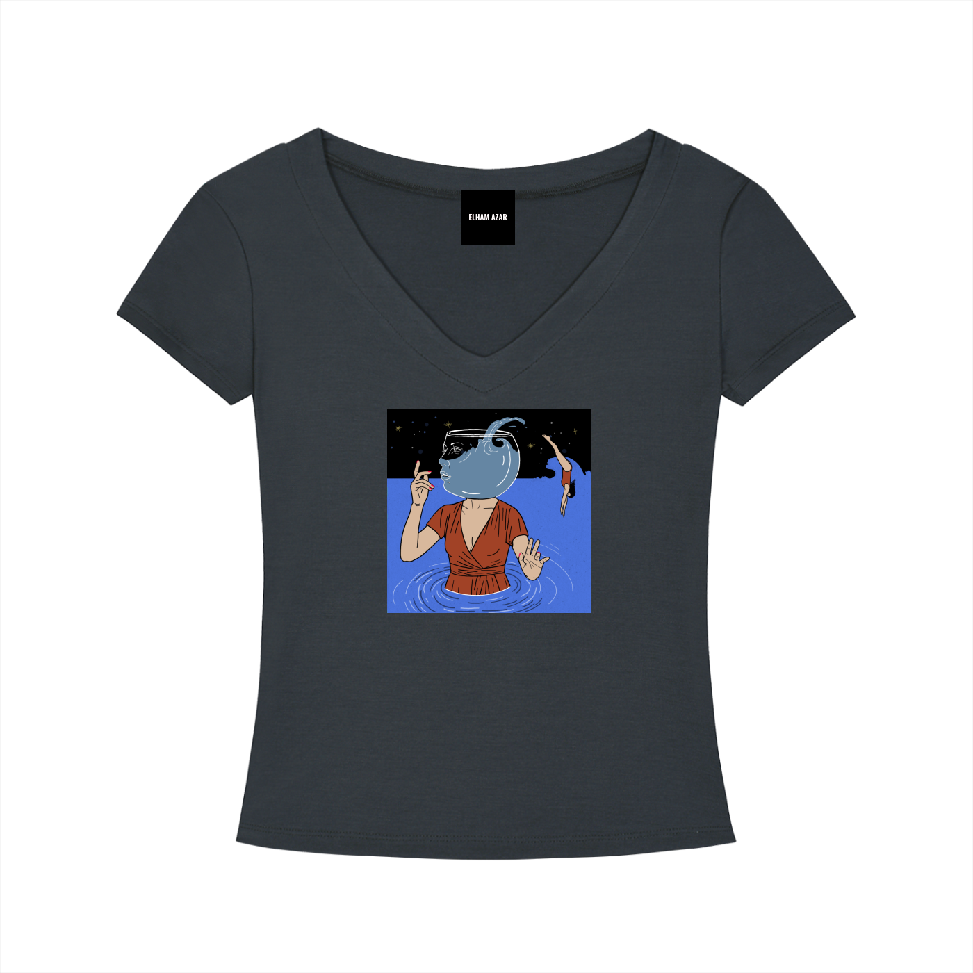 Tencel Slim Fit V-Neck T-Shirt