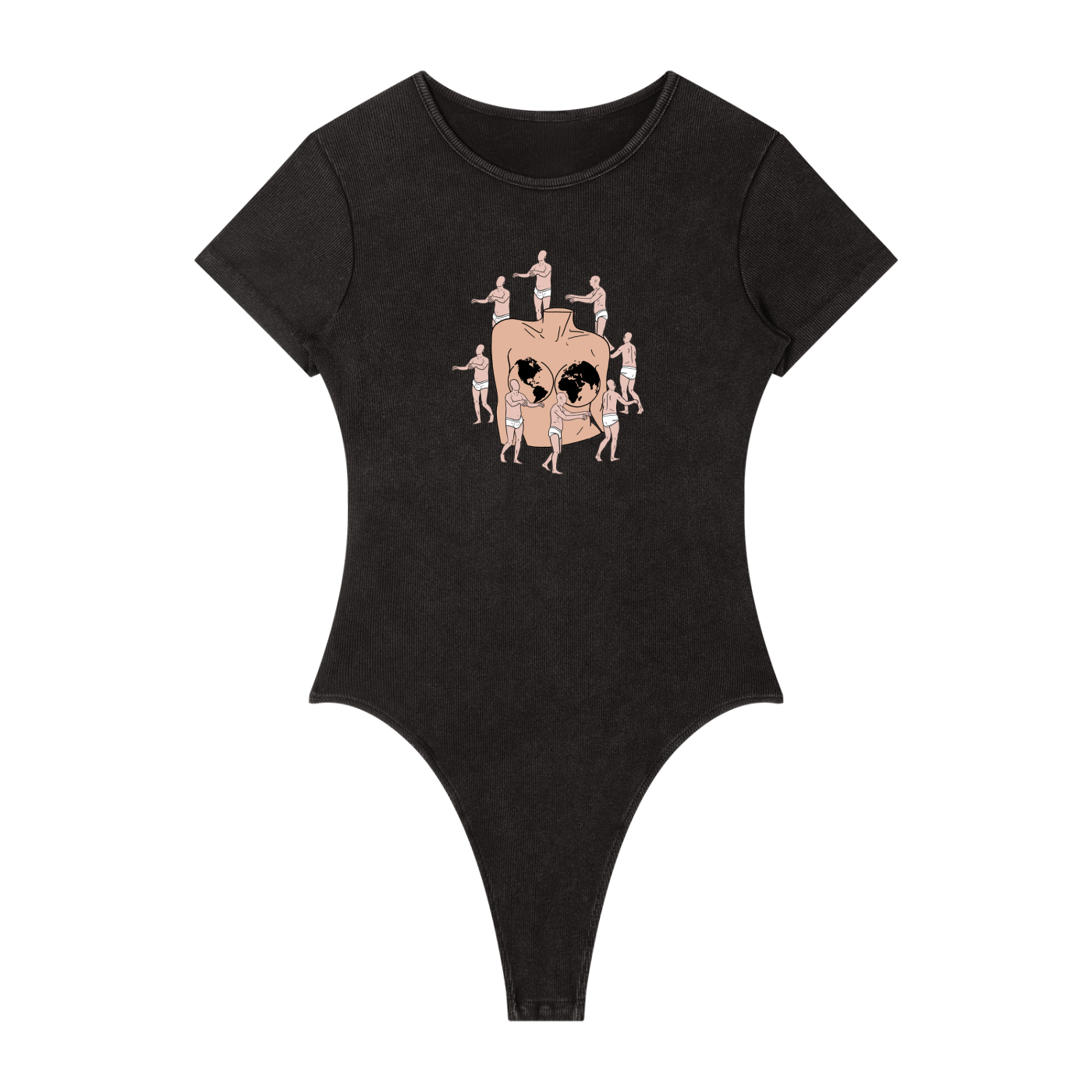 Women's Mineral Wash Crewneck Bodysuit