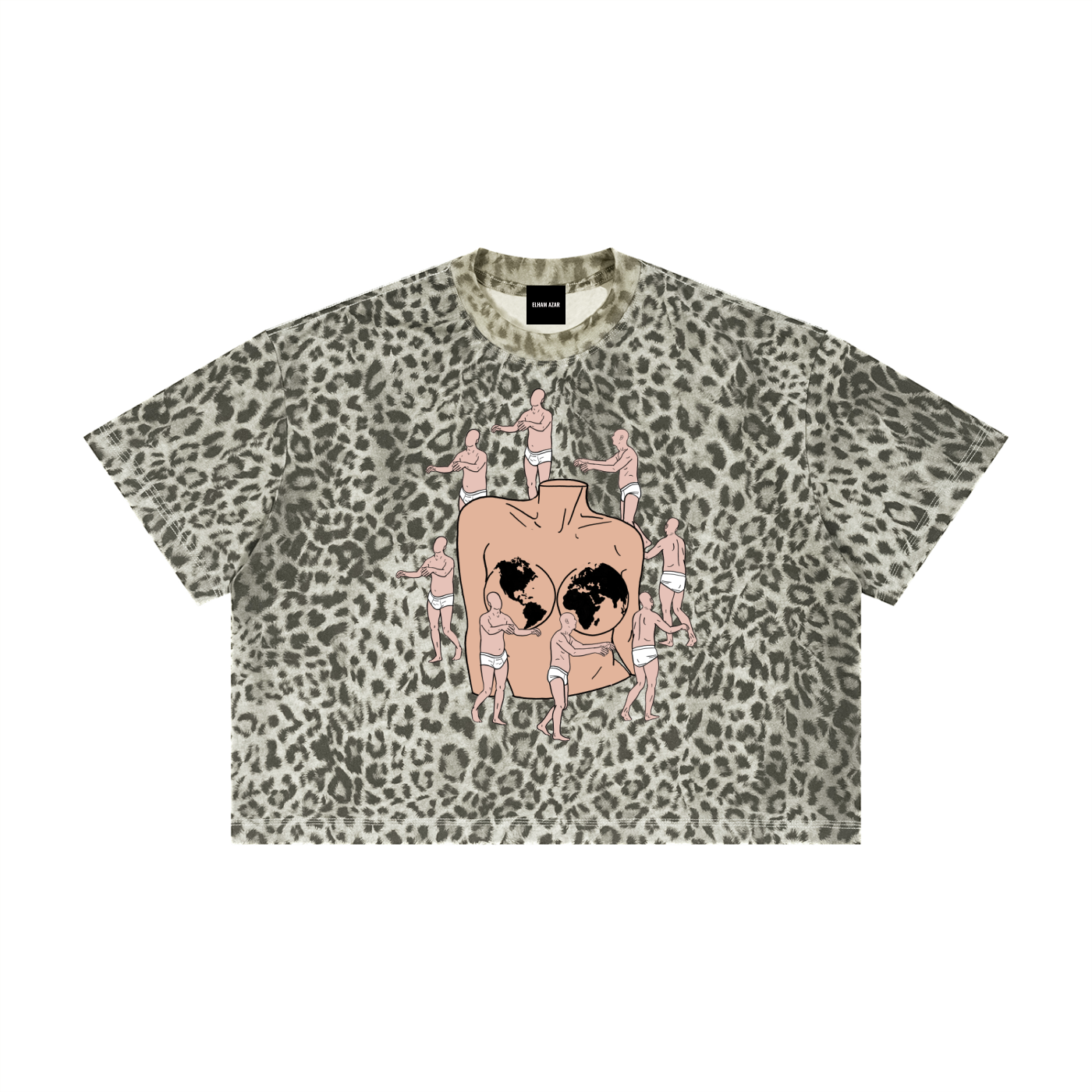Unisex Leopard Print Boxy T-Shirt