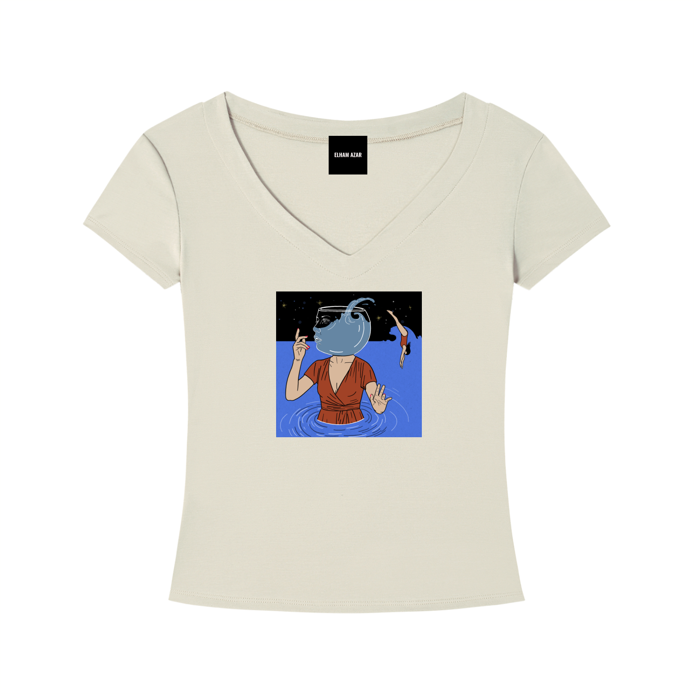 Tencel Slim Fit V-Neck T-Shirt